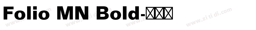 Folio MN Bold字体转换